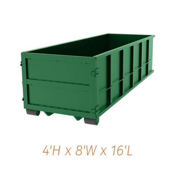 the rental period for 15 yard dumpsters varies, but typically ranges from one to seven days